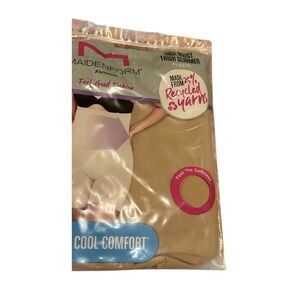 Maidenform Flexees Medium High Waist Thigh Slimmer Shapewear Cool Comfort Beige